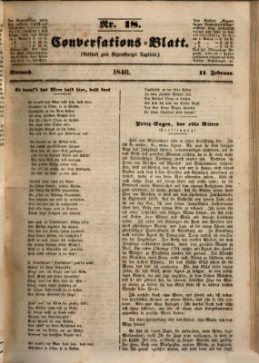 Regensburger Conversations-Blatt (Regensburger Tagblatt) Mittwoch 11. Februar 1846