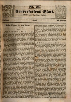 Regensburger Conversations-Blatt (Regensburger Tagblatt) Freitag 27. Februar 1846