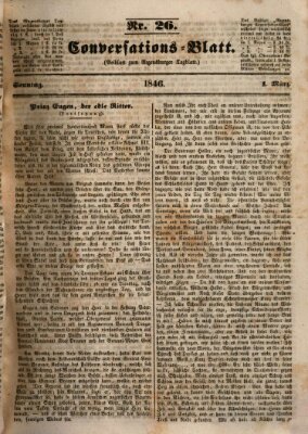 Regensburger Conversations-Blatt (Regensburger Tagblatt) Sonntag 1. März 1846