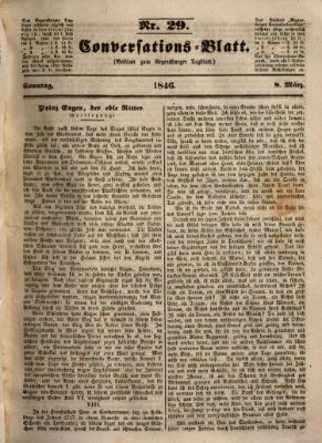 Regensburger Conversations-Blatt (Regensburger Tagblatt) Sonntag 8. März 1846