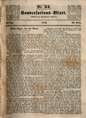 Regensburger Conversations-Blatt (Regensburger Tagblatt) Freitag 20. März 1846