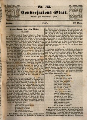 Regensburger Conversations-Blatt (Regensburger Tagblatt) Freitag 27. März 1846