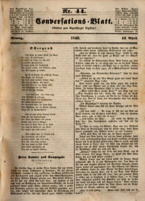 Regensburger Conversations-Blatt (Regensburger Tagblatt) Montag 13. April 1846