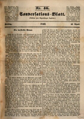 Regensburger Conversations-Blatt (Regensburger Tagblatt) Freitag 17. April 1846