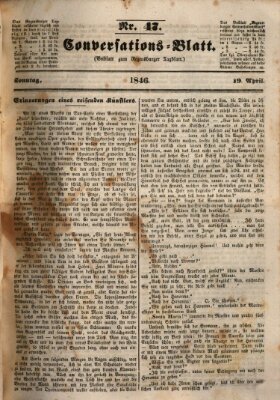 Regensburger Conversations-Blatt (Regensburger Tagblatt) Sonntag 19. April 1846