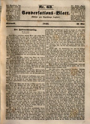 Regensburger Conversations-Blatt (Regensburger Tagblatt) Mittwoch 27. Mai 1846