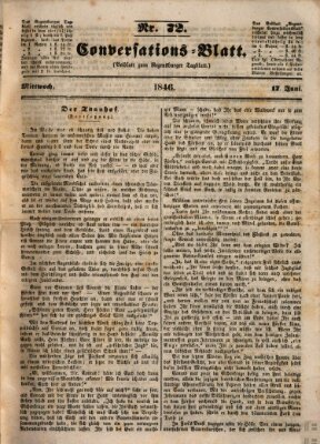 Regensburger Conversations-Blatt (Regensburger Tagblatt) Mittwoch 17. Juni 1846