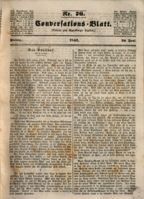 Regensburger Conversations-Blatt (Regensburger Tagblatt) Freitag 26. Juni 1846