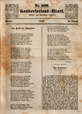 Regensburger Conversations-Blatt (Regensburger Tagblatt) Freitag 21. August 1846