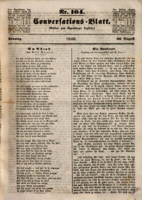 Regensburger Conversations-Blatt (Regensburger Tagblatt) Sonntag 30. August 1846