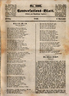 Regensburger Conversations-Blatt (Regensburger Tagblatt) Freitag 4. September 1846