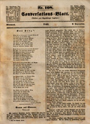 Regensburger Conversations-Blatt (Regensburger Tagblatt) Mittwoch 9. September 1846