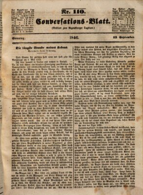 Regensburger Conversations-Blatt (Regensburger Tagblatt) Sonntag 13. September 1846