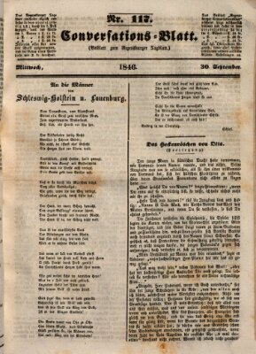 Regensburger Conversations-Blatt (Regensburger Tagblatt) Mittwoch 30. September 1846