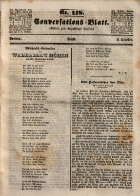 Regensburger Conversations-Blatt (Regensburger Tagblatt) Freitag 2. Oktober 1846