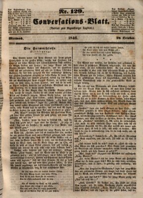 Regensburger Conversations-Blatt (Regensburger Tagblatt) Mittwoch 28. Oktober 1846