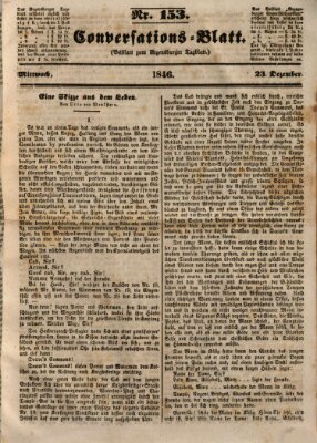 Regensburger Conversations-Blatt (Regensburger Tagblatt) Mittwoch 23. Dezember 1846