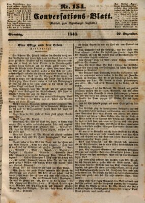 Regensburger Conversations-Blatt (Regensburger Tagblatt) Sonntag 27. Dezember 1846