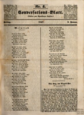 Regensburger Conversations-Blatt (Regensburger Tagblatt) Freitag 8. Januar 1847