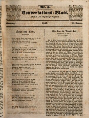 Regensburger Conversations-Blatt (Regensburger Tagblatt) Sonntag 10. Januar 1847