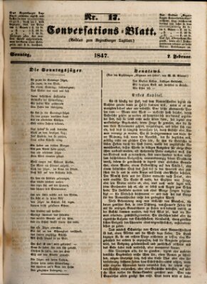 Regensburger Conversations-Blatt (Regensburger Tagblatt) Sonntag 7. Februar 1847