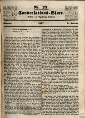 Regensburger Conversations-Blatt (Regensburger Tagblatt) Sonntag 21. Februar 1847