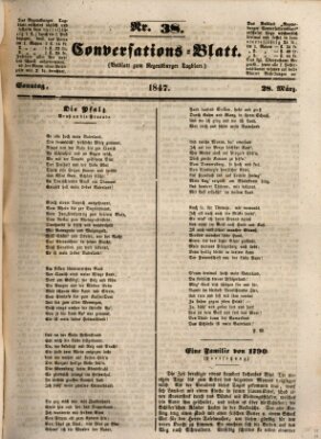 Regensburger Conversations-Blatt (Regensburger Tagblatt) Sonntag 28. März 1847