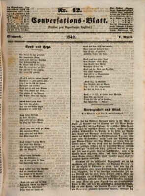 Regensburger Conversations-Blatt (Regensburger Tagblatt) Mittwoch 7. April 1847