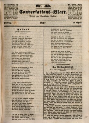 Regensburger Conversations-Blatt (Regensburger Tagblatt) Freitag 9. April 1847