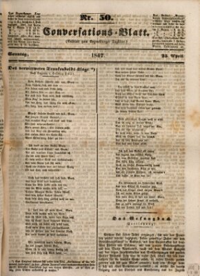 Regensburger Conversations-Blatt (Regensburger Tagblatt) Sonntag 25. April 1847