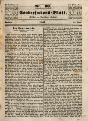 Regensburger Conversations-Blatt (Regensburger Tagblatt) Freitag 11. Juni 1847