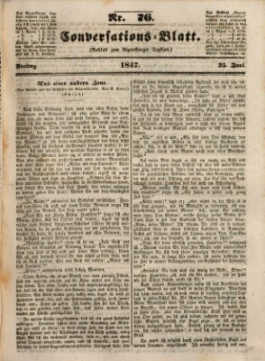 Regensburger Conversations-Blatt (Regensburger Tagblatt) Freitag 25. Juni 1847