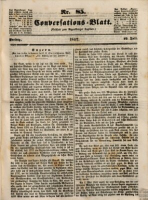 Regensburger Conversations-Blatt (Regensburger Tagblatt) Freitag 16. Juli 1847