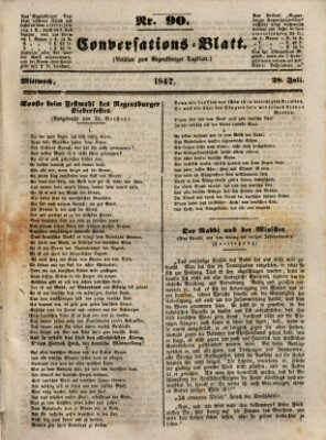 Regensburger Conversations-Blatt (Regensburger Tagblatt) Mittwoch 28. Juli 1847