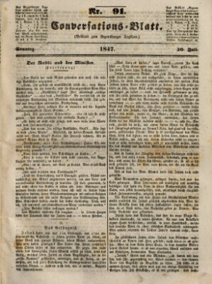 Regensburger Conversations-Blatt (Regensburger Tagblatt) Freitag 30. Juli 1847