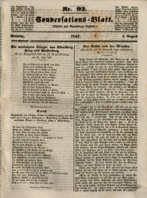 Regensburger Conversations-Blatt (Regensburger Tagblatt) Sonntag 1. August 1847