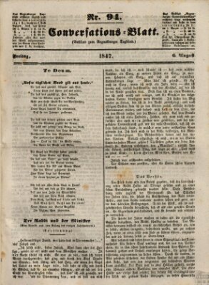 Regensburger Conversations-Blatt (Regensburger Tagblatt) Freitag 6. August 1847