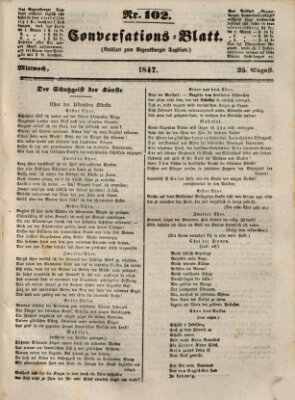 Regensburger Conversations-Blatt (Regensburger Tagblatt) Mittwoch 25. August 1847