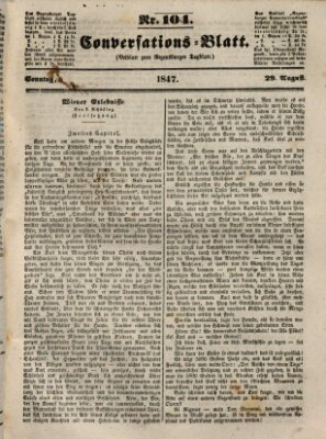 Regensburger Conversations-Blatt (Regensburger Tagblatt) Sonntag 29. August 1847