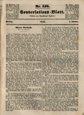 Regensburger Conversations-Blatt (Regensburger Tagblatt) Freitag 1. Oktober 1847