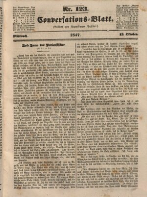 Regensburger Conversations-Blatt (Regensburger Tagblatt) Mittwoch 13. Oktober 1847