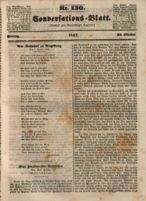 Regensburger Conversations-Blatt (Regensburger Tagblatt) Freitag 29. Oktober 1847