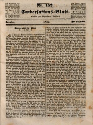 Regensburger Conversations-Blatt (Regensburger Tagblatt) Montag 20. Dezember 1847