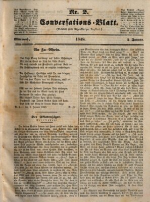 Regensburger Conversations-Blatt (Regensburger Tagblatt) Mittwoch 5. Januar 1848