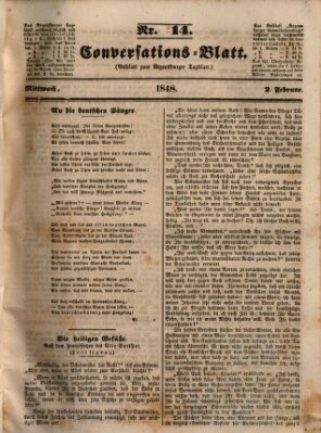 Regensburger Conversations-Blatt (Regensburger Tagblatt) Mittwoch 2. Februar 1848