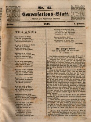 Regensburger Conversations-Blatt (Regensburger Tagblatt) Freitag 4. Februar 1848