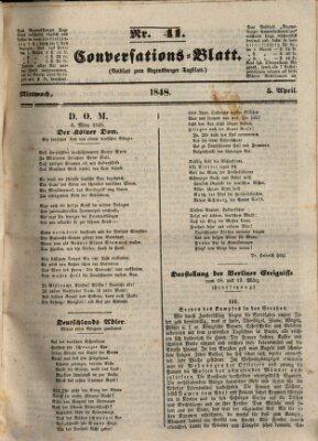 Regensburger Conversations-Blatt (Regensburger Tagblatt) Mittwoch 5. April 1848