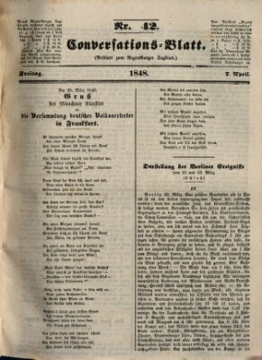 Regensburger Conversations-Blatt (Regensburger Tagblatt) Freitag 7. April 1848