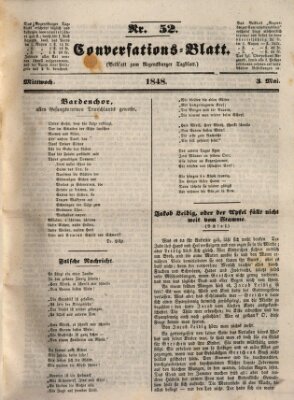 Regensburger Conversations-Blatt (Regensburger Tagblatt) Mittwoch 3. Mai 1848