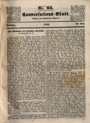 Regensburger Conversations-Blatt (Regensburger Tagblatt) Sonntag 28. Mai 1848